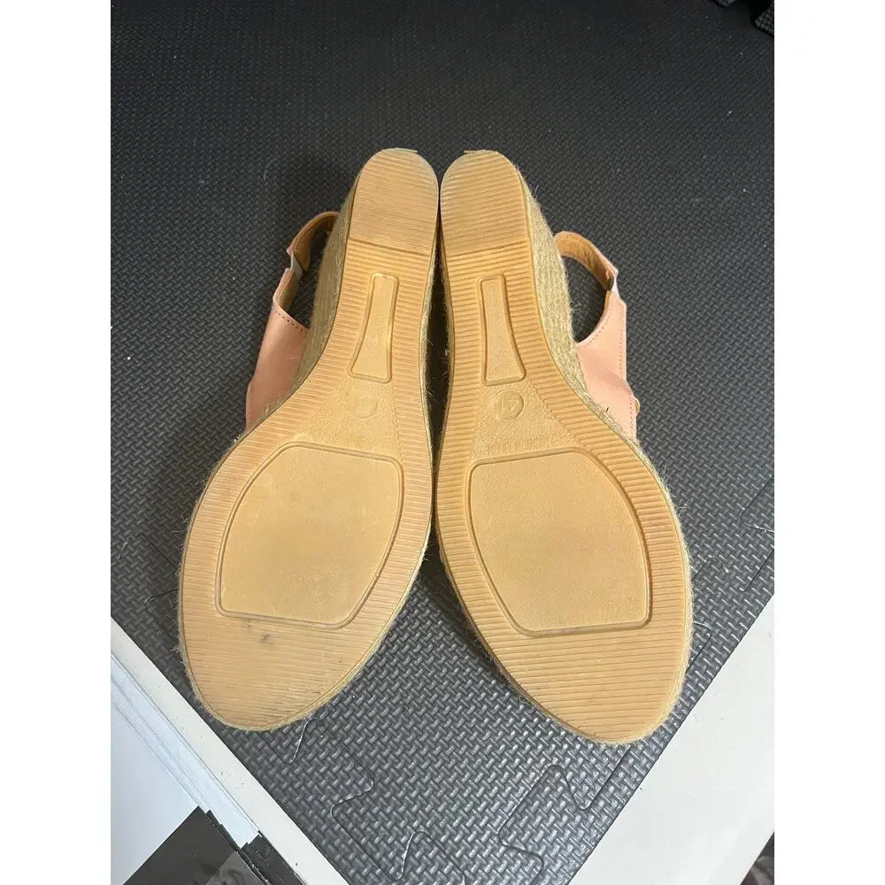 Anthropologie Naguisa Ruca Wedge Espadrilles Sandal Leather Womens Size 41 US 11